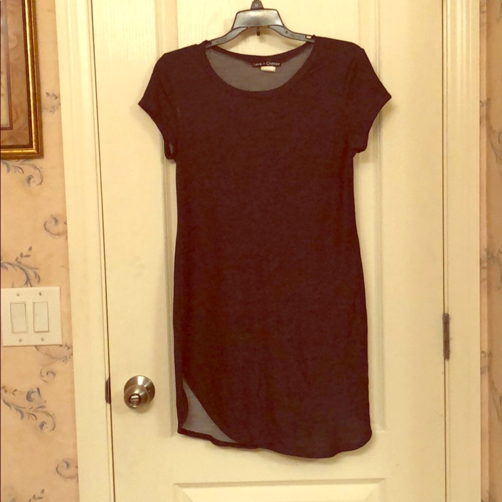 Faux denim dress